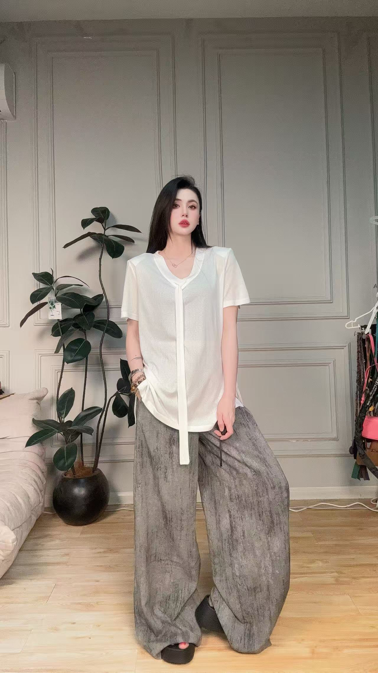 【欧洲站】醋酸飘带T恤