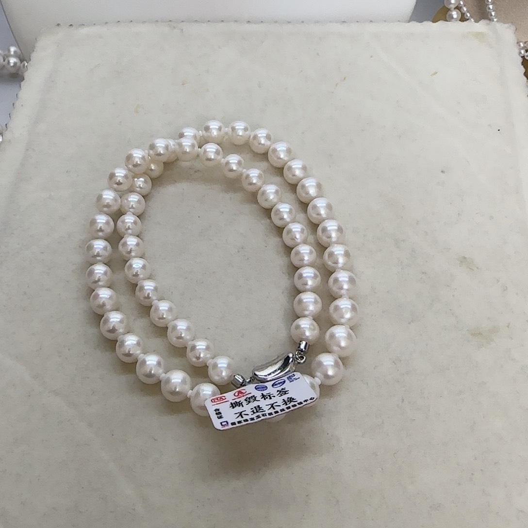 淡水珍珠项链银S925镶嵌