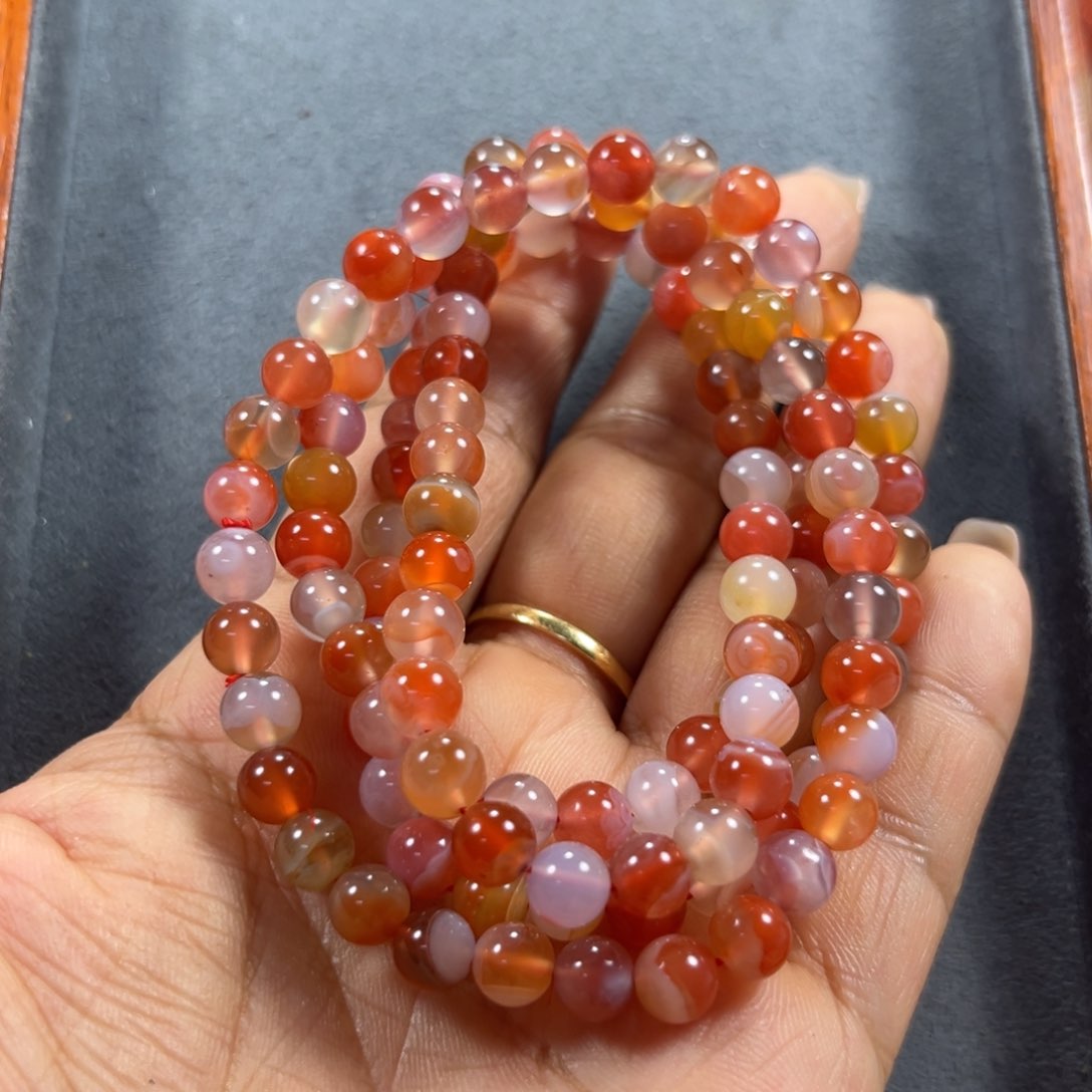 南红玛瑙多圈未镶嵌