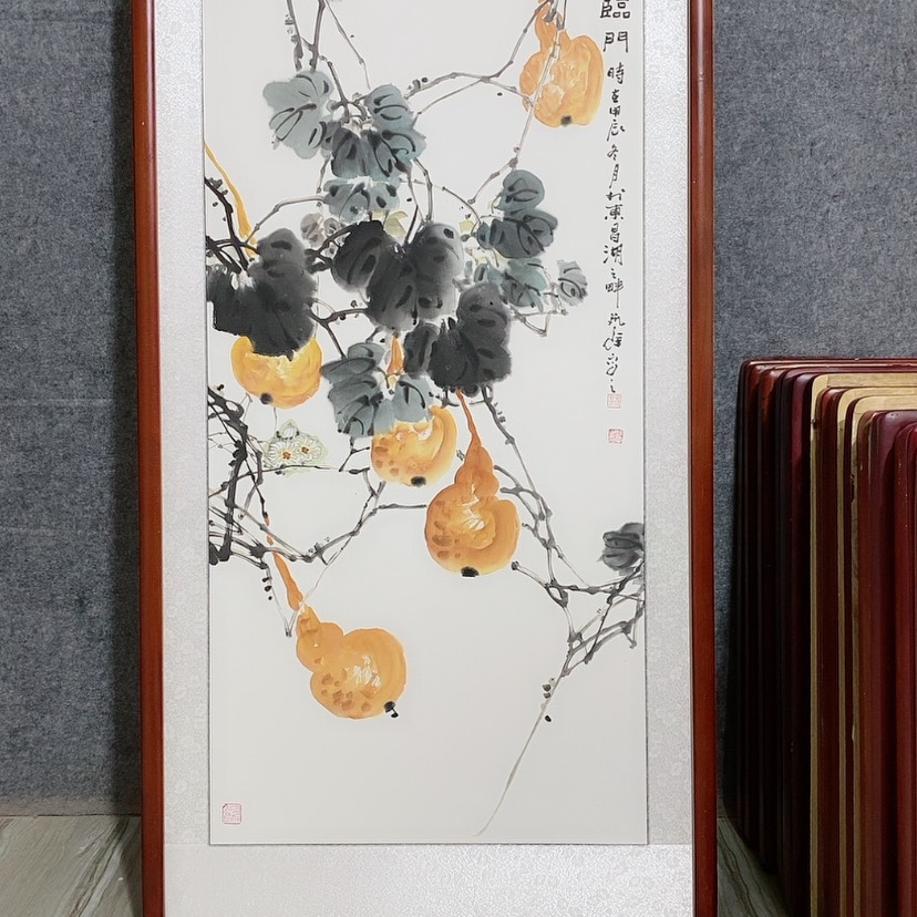 【闪购商品】国画书画作品带框125×65厘米