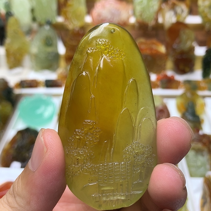 蛇纹石玉未镶嵌珠宝半成品