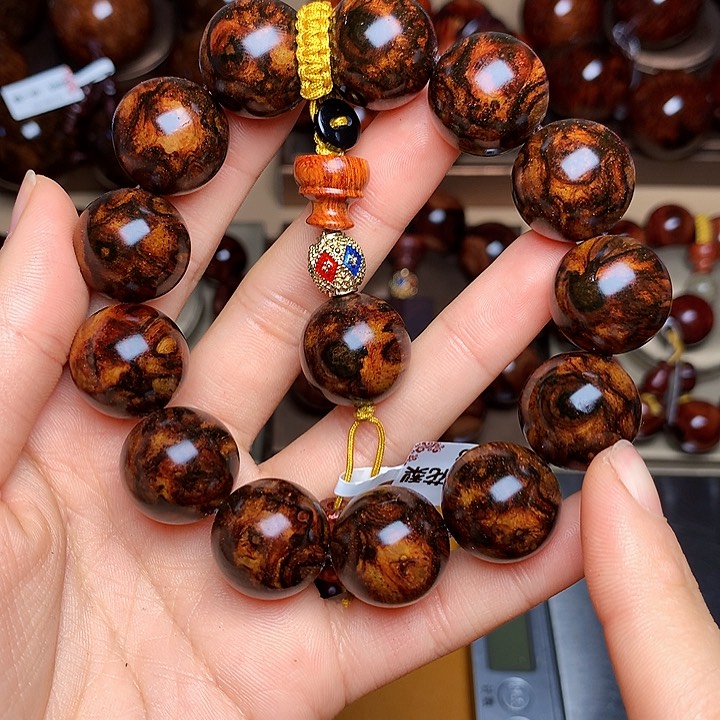 花梨木类手串/手链黄花梨风化料老挝花梨土埋料1.8