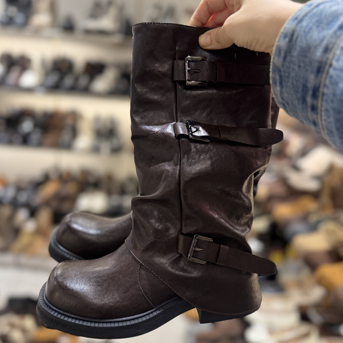 裤管靴厚底增高显瘦大长腿 推荐高靴835