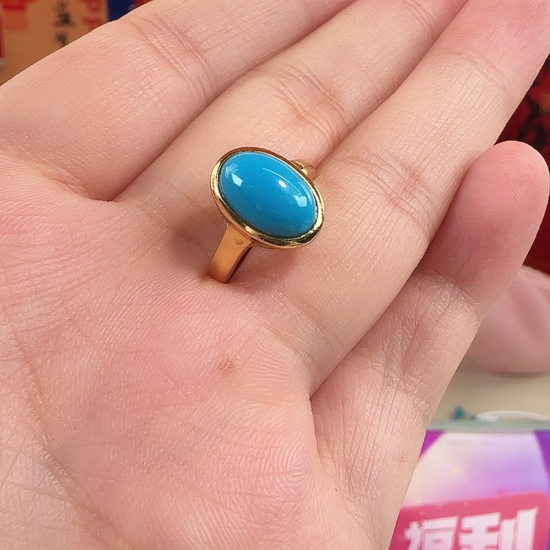 绿松石银S925镀金镶嵌珠宝奇石