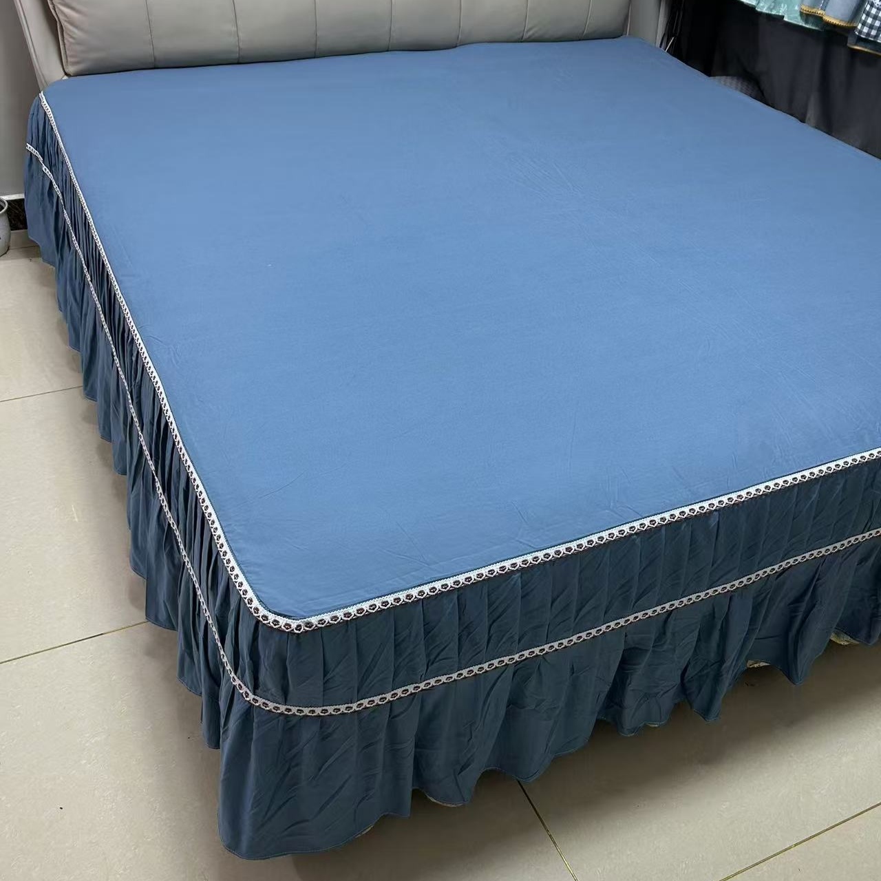 纯色高档防滑磨毛慕代尓棉亲肤水晶绒床笠加厚床罩单件