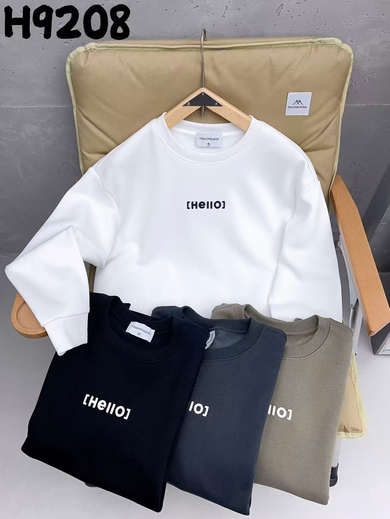 【坦姐严选 实体品质】新款男士加绒套头卫衣9208