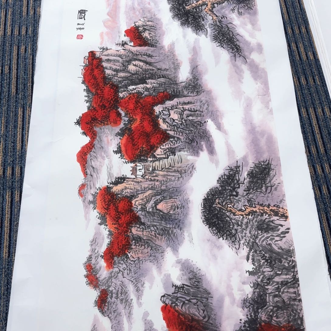 国画朱*侠甫富小六山水朱