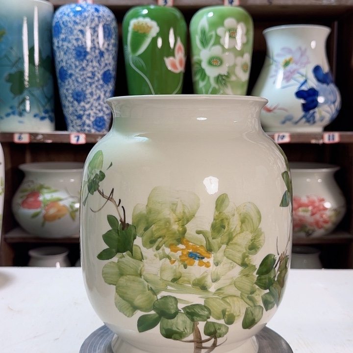 瓶冬瓜高27牡丹新款我陶瓷