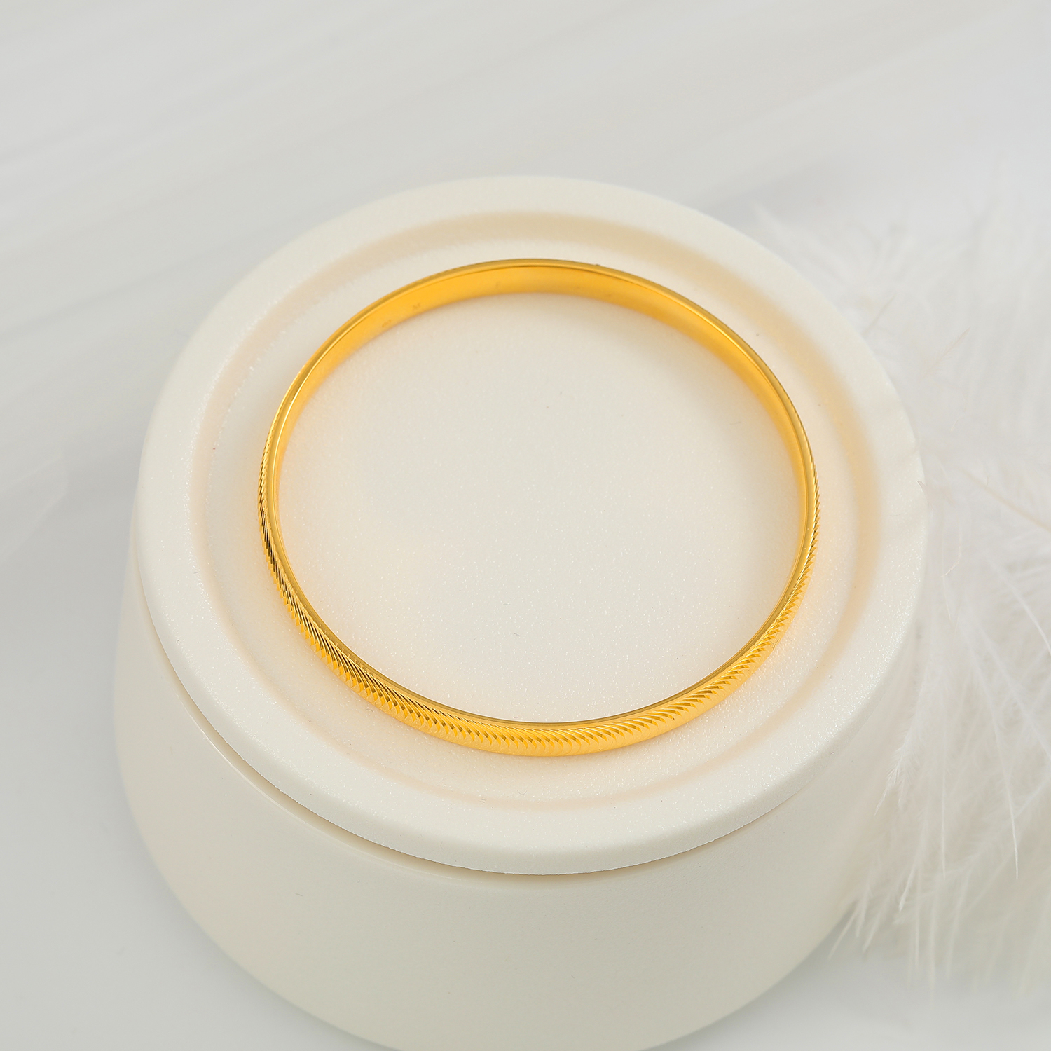 足银手镯 足银【玲珑】--时尚猫眼手镯