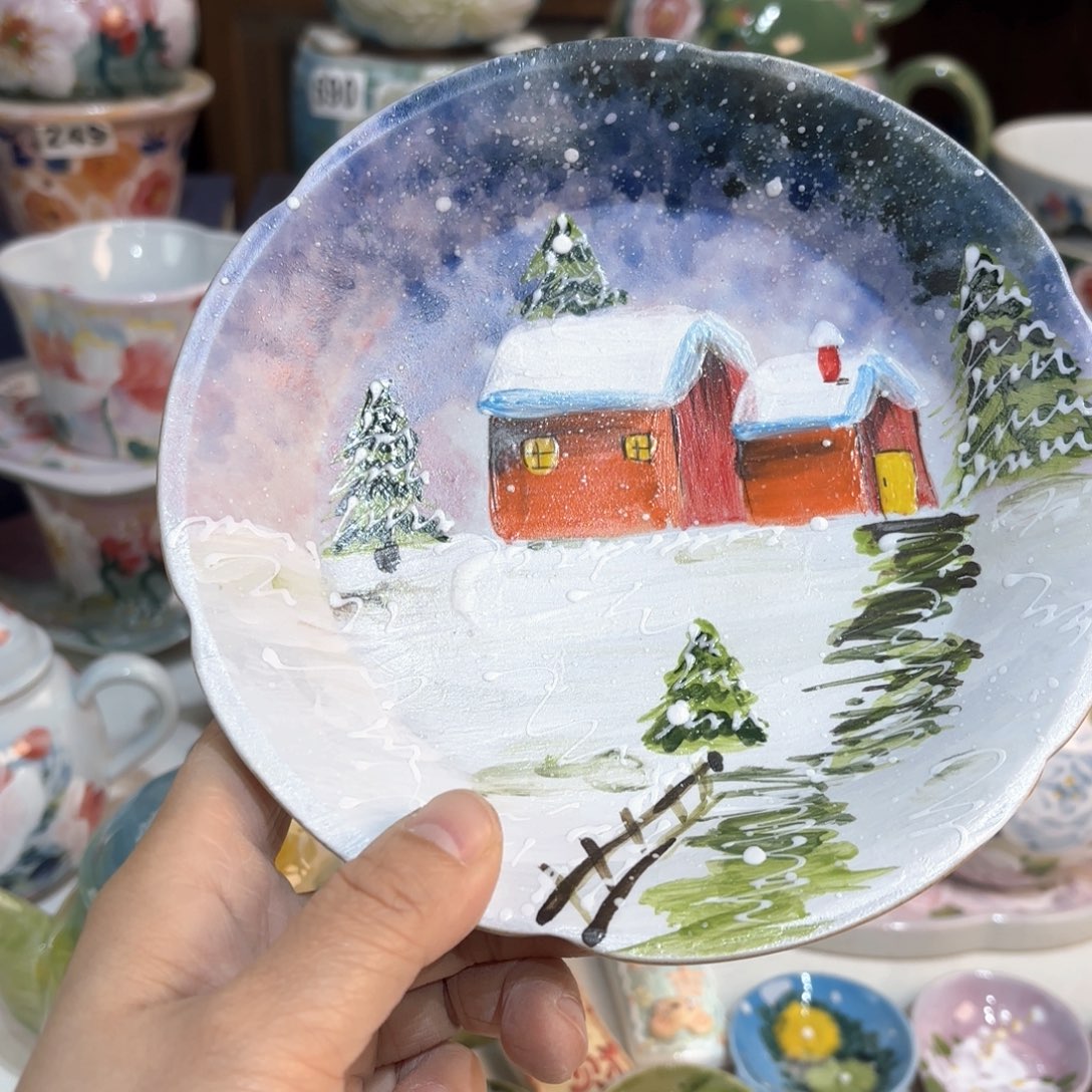 景德镇手绘高温釉下彩陶瓷茶具