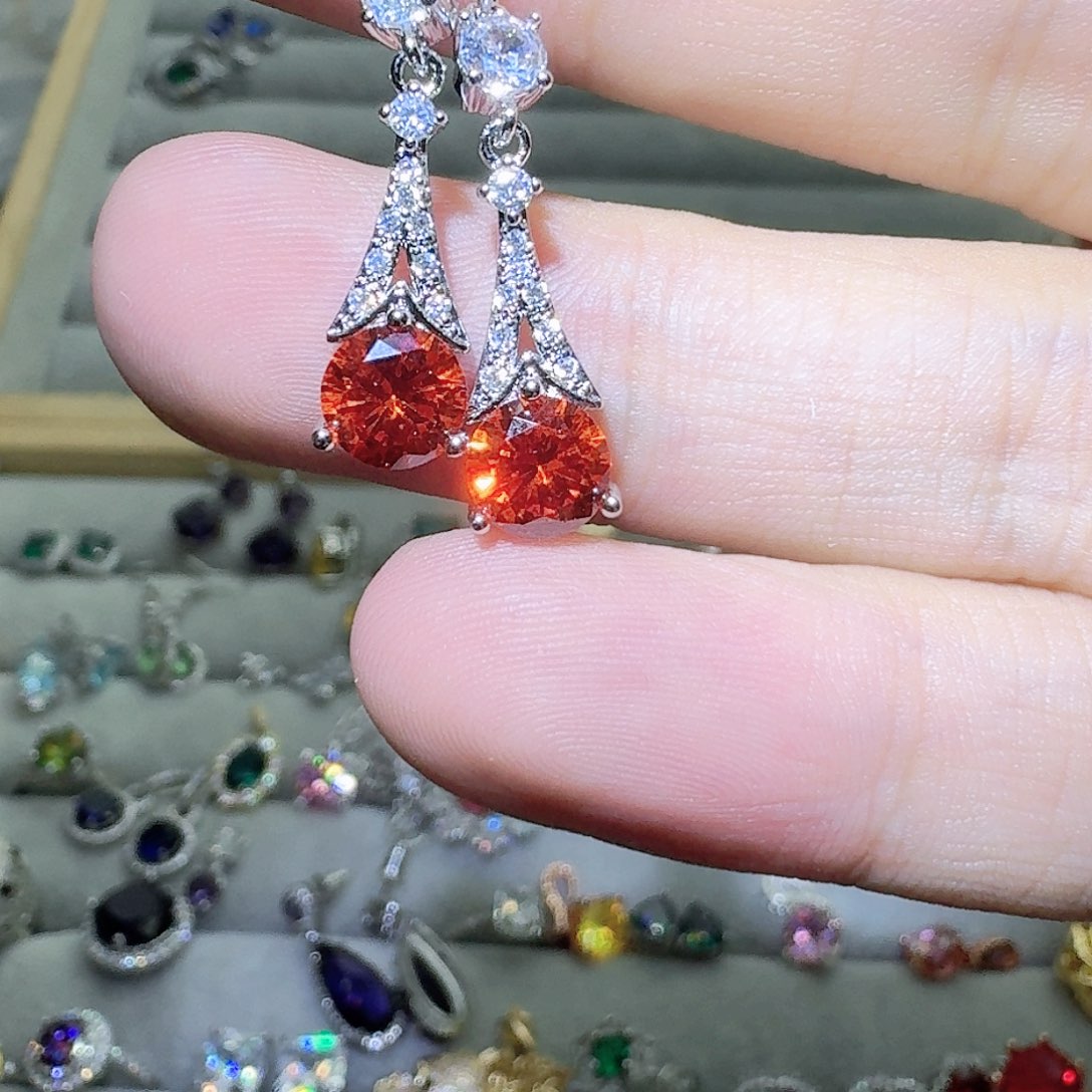 托帕石戒指银S925镶嵌