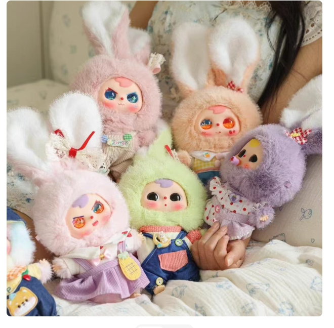 奶青大宝贝-福小娃【小兔奇遇】毛绒盲盒潮玩礼物手办可爱公仔摆件