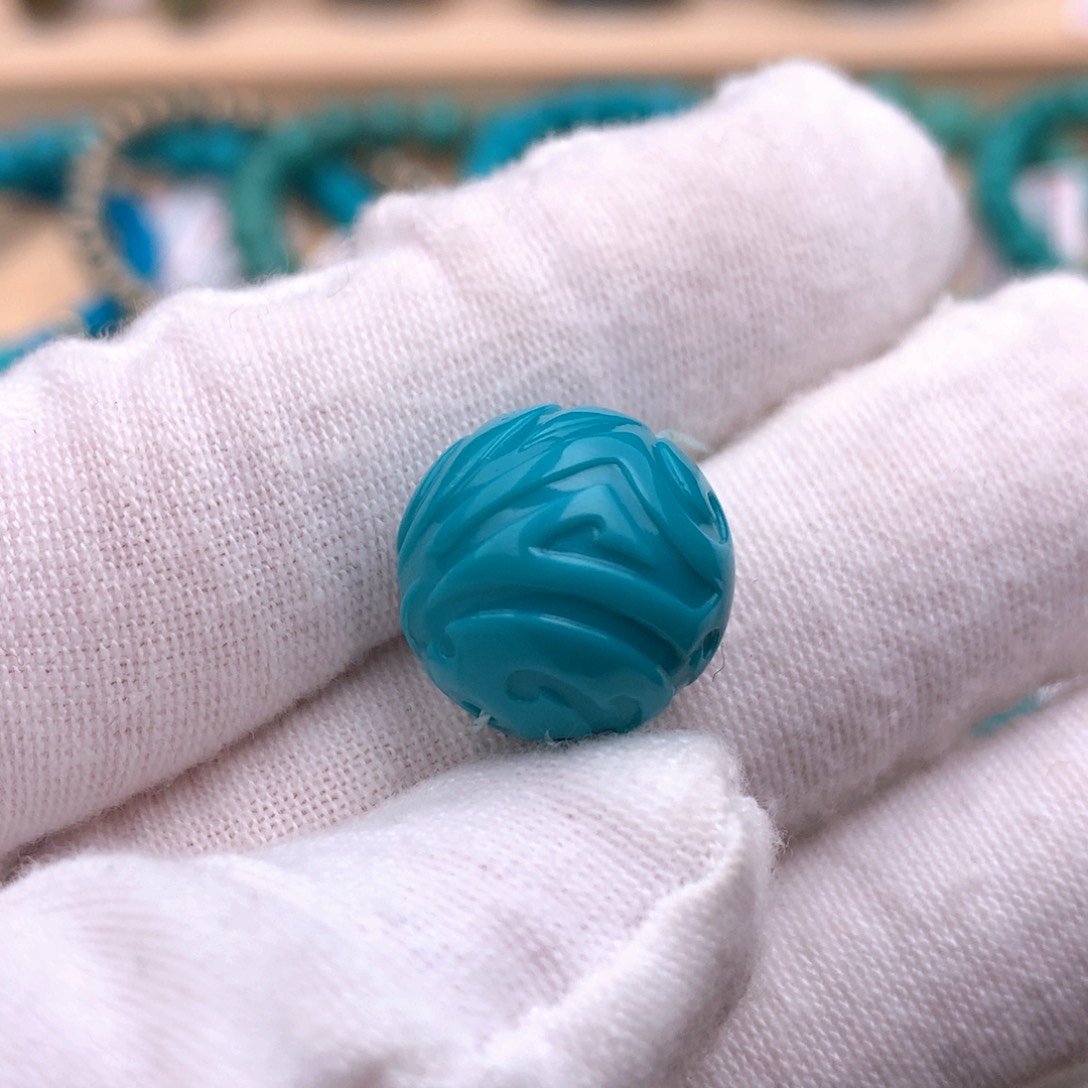 未镶嵌绿松石珠子