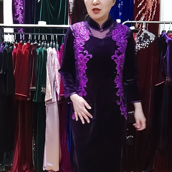 XL码2XL旗袍贴秀花