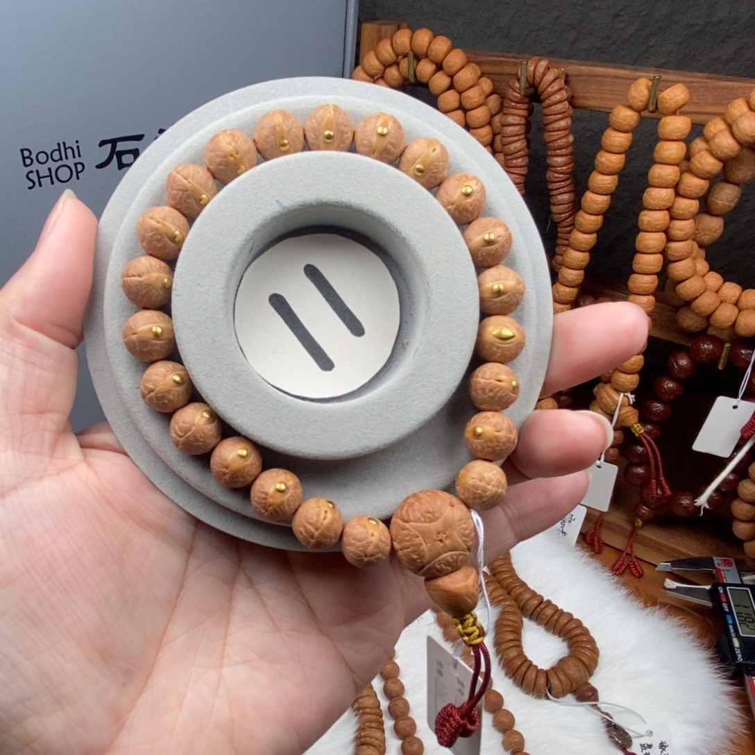 手串凤眼菩提须弥2.0金柱11-11.3尺22颗