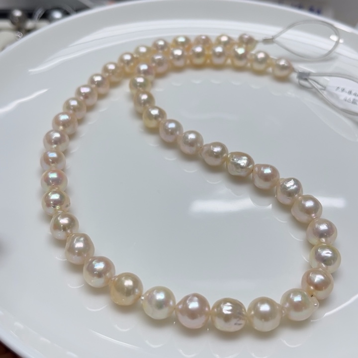 海水珍珠项链银S925镶嵌可打7折