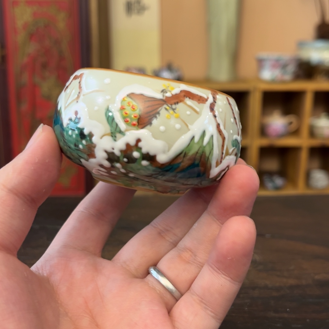 柴烧手工手绘陶瓷