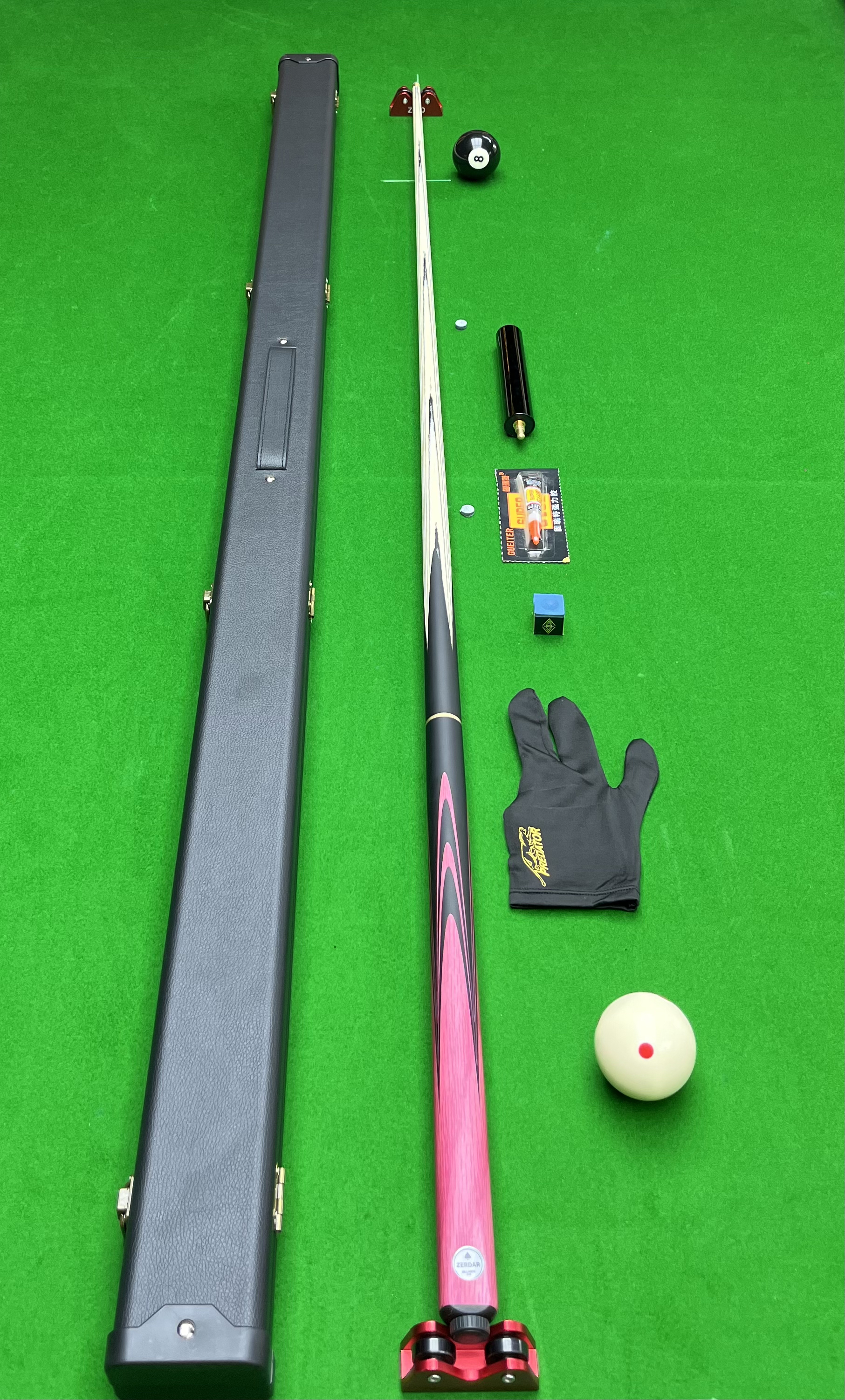 合成机雕斯诺克小头一体通杆会员杆