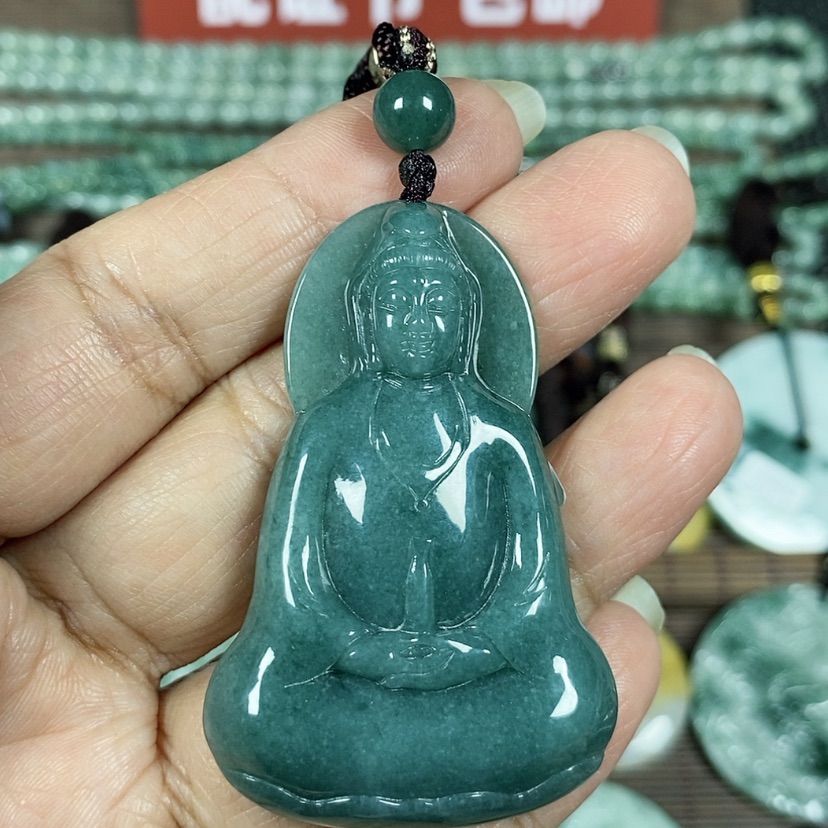 【闪购商品】翡翠颈饰未镶嵌玉吊坠翡翠玉素衣观音