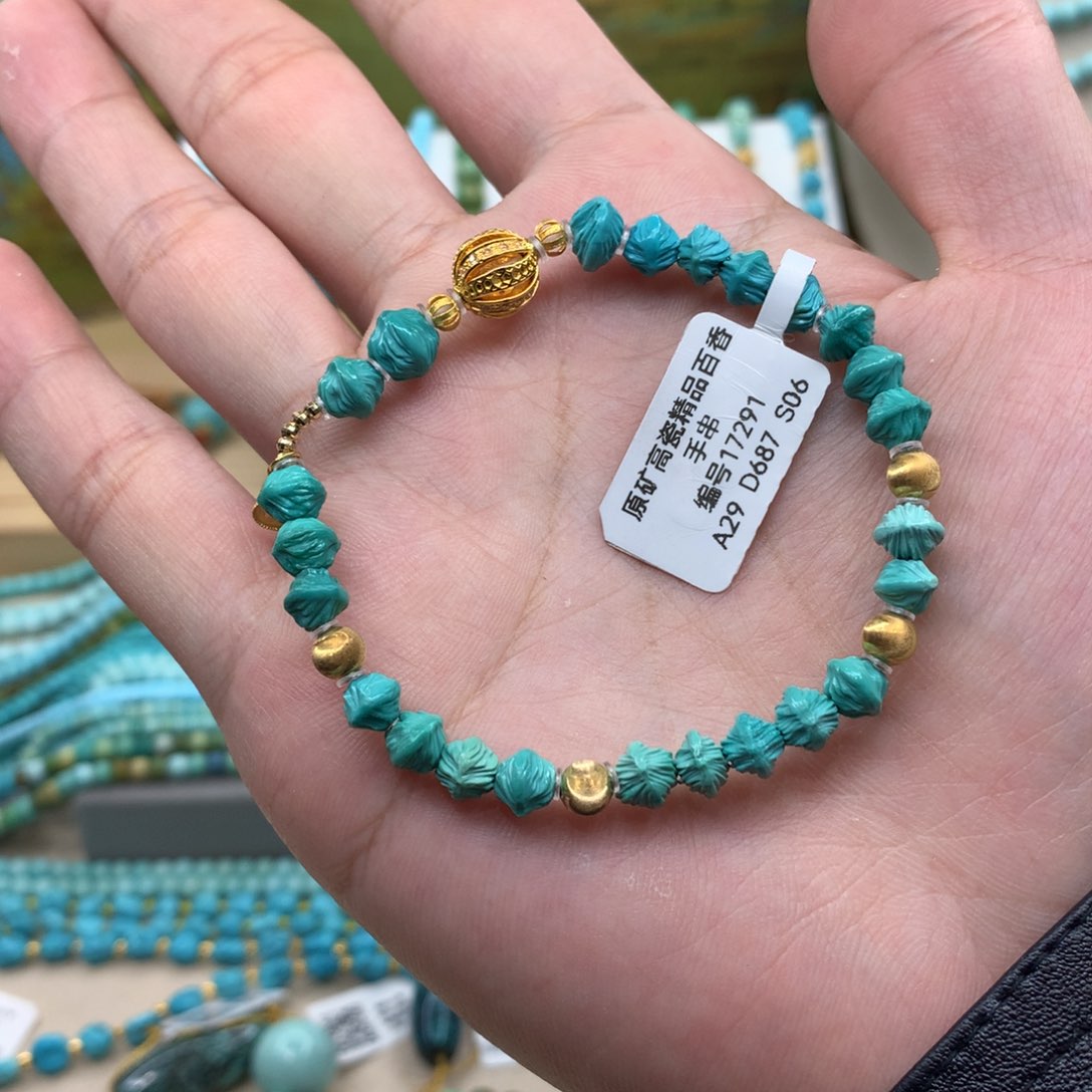 绿松石手链银S925镶嵌