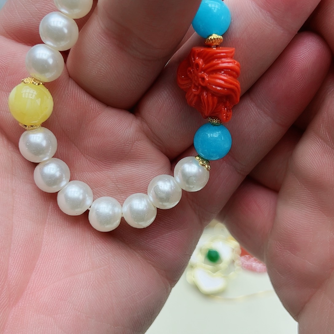 海水珍珠颈饰银S925镶嵌