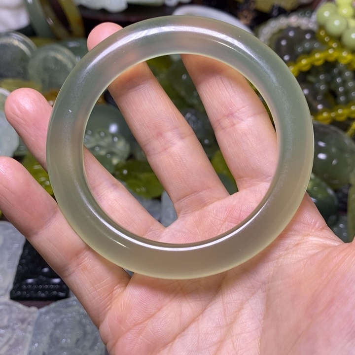 岫玉未镶嵌岫玉手镯?***?