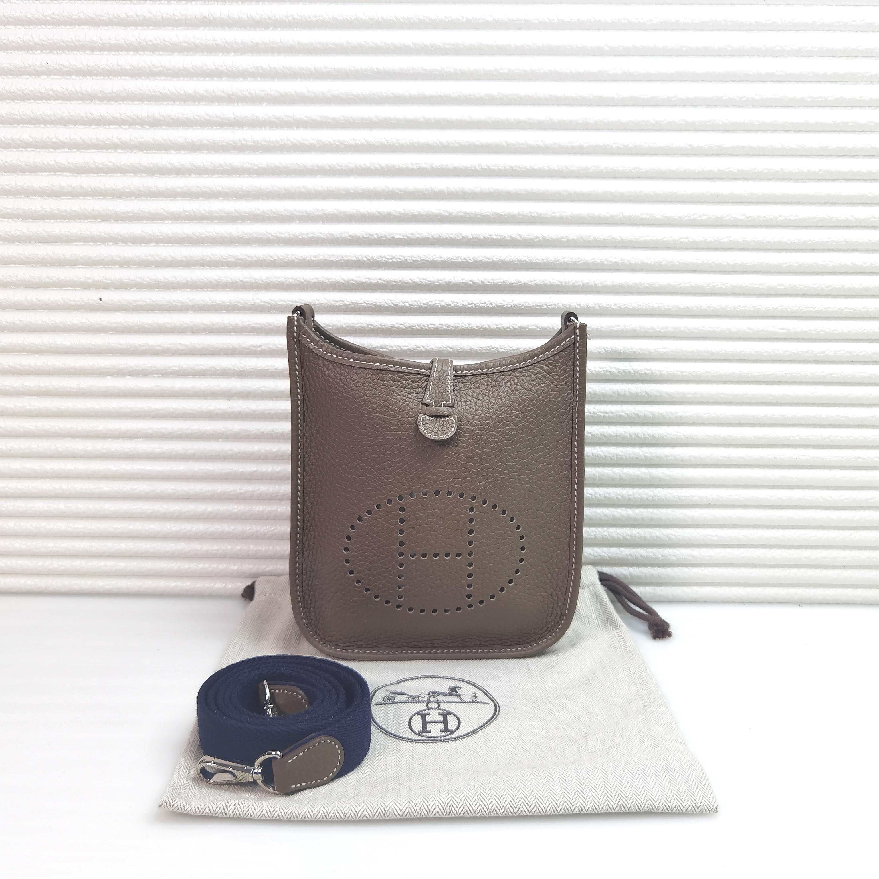 99新 Hermes/爱马仕 爱马仕Evelyne伊芙琳mini单肩包斜挎包