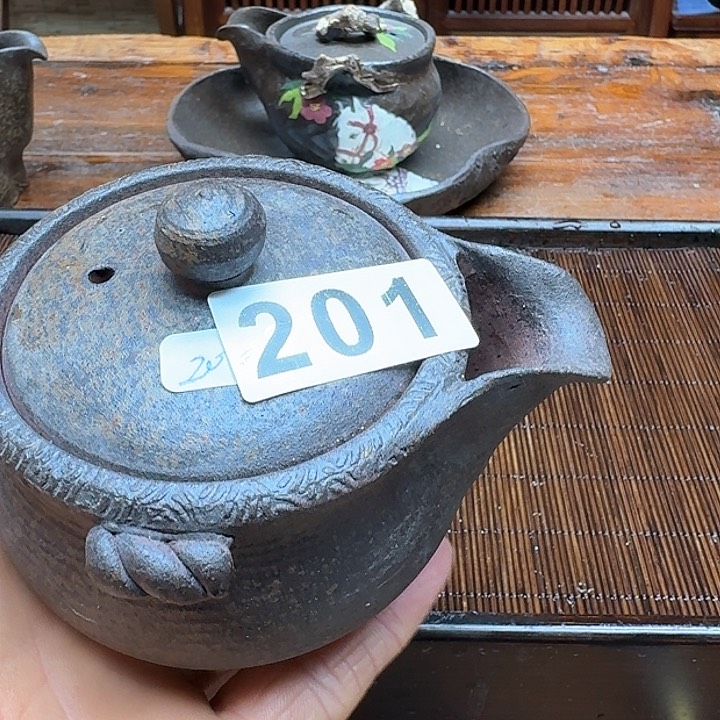 纯手工制作粗陶茶具