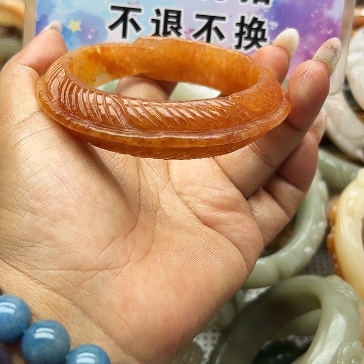 未镶嵌手镯石英岩玉丝**缘