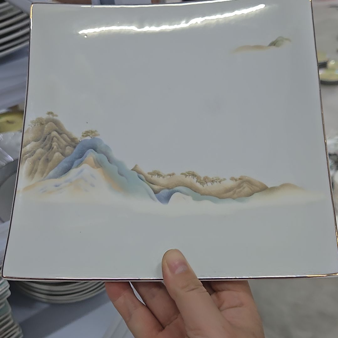 碗微瑕千里江山8寸4个方盘66666