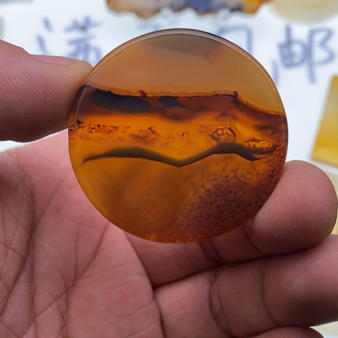 玛瑙/玉髓牌子足银镀金镶嵌