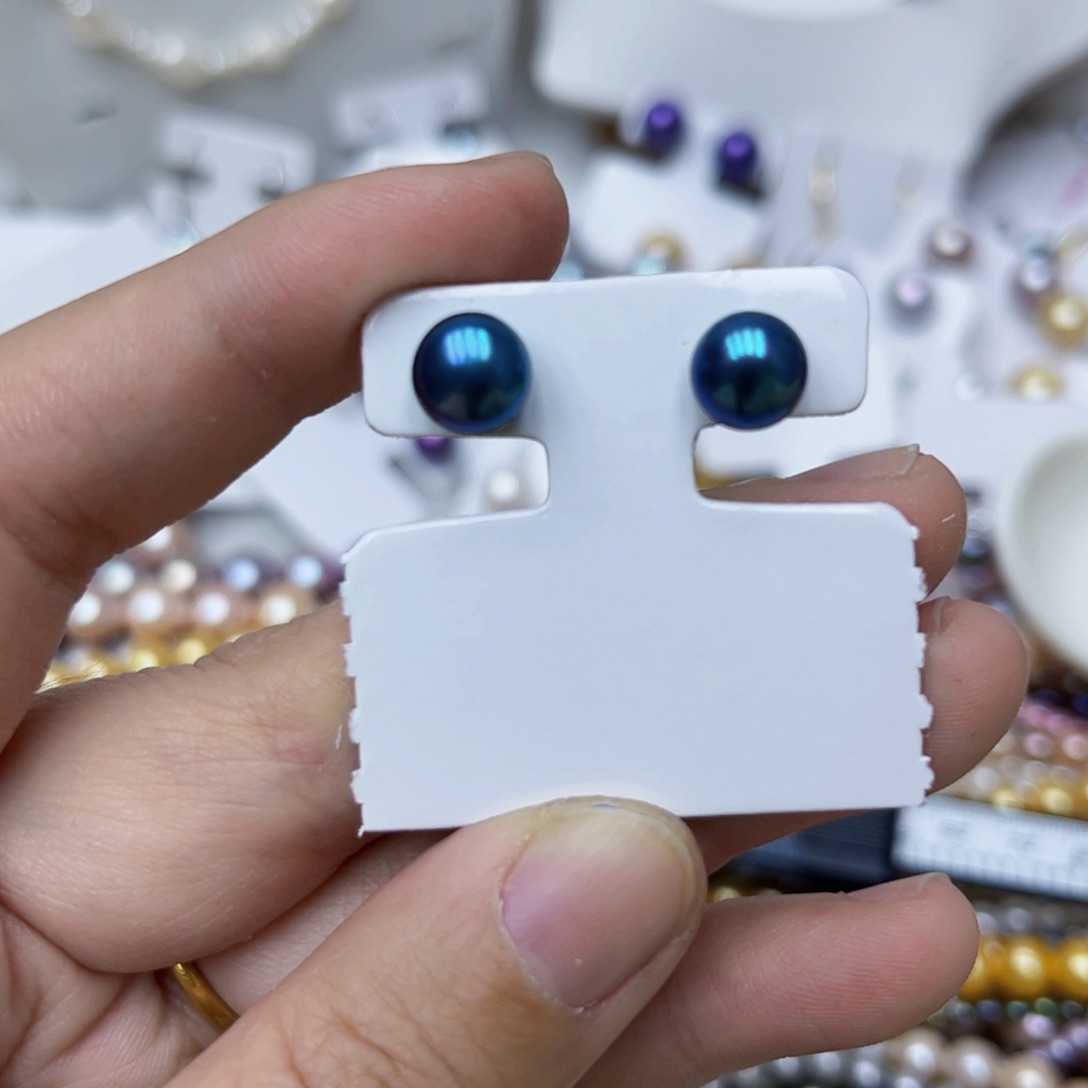 淡水珍珠耳饰银S925镶嵌