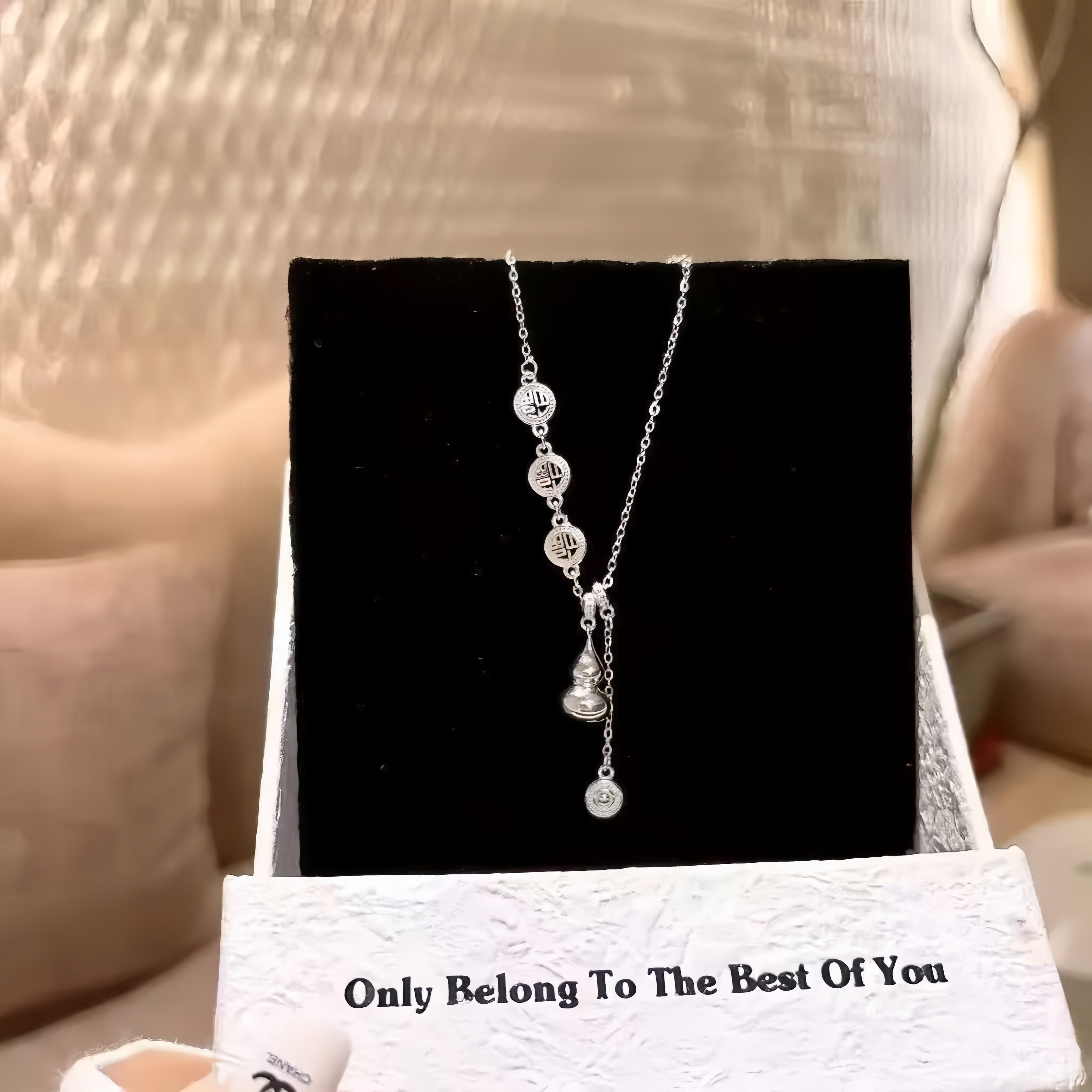 铜合金吊坠 设计百搭三伏葫芦项链简约气质小众素链878