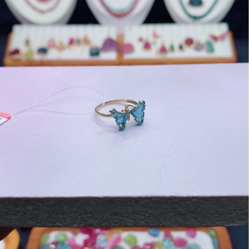 【闪购商品】碧玺碧玺m18K金镶嵌戒指