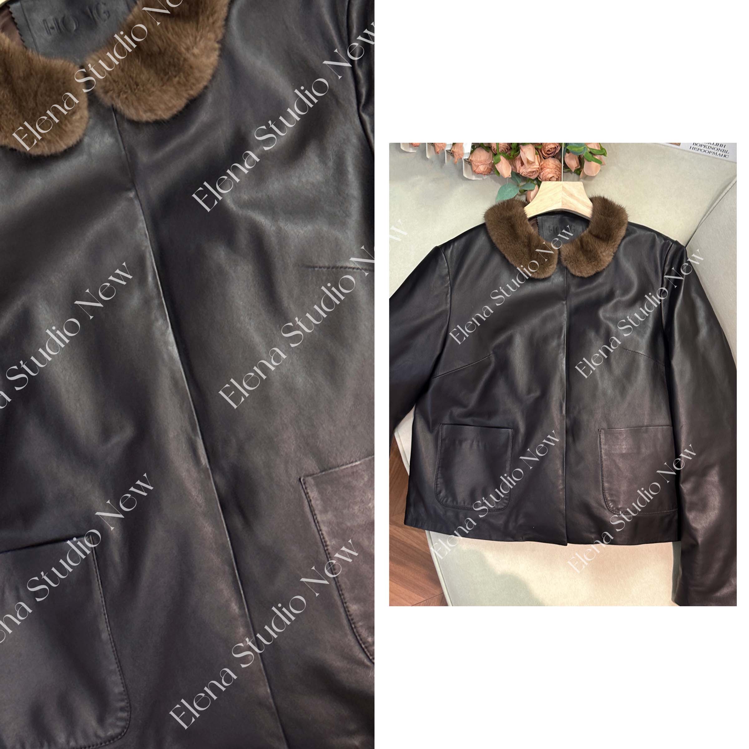 大甜甜【巴比伦】设计感精致皮衣羽绒服气质温柔鹅绒服