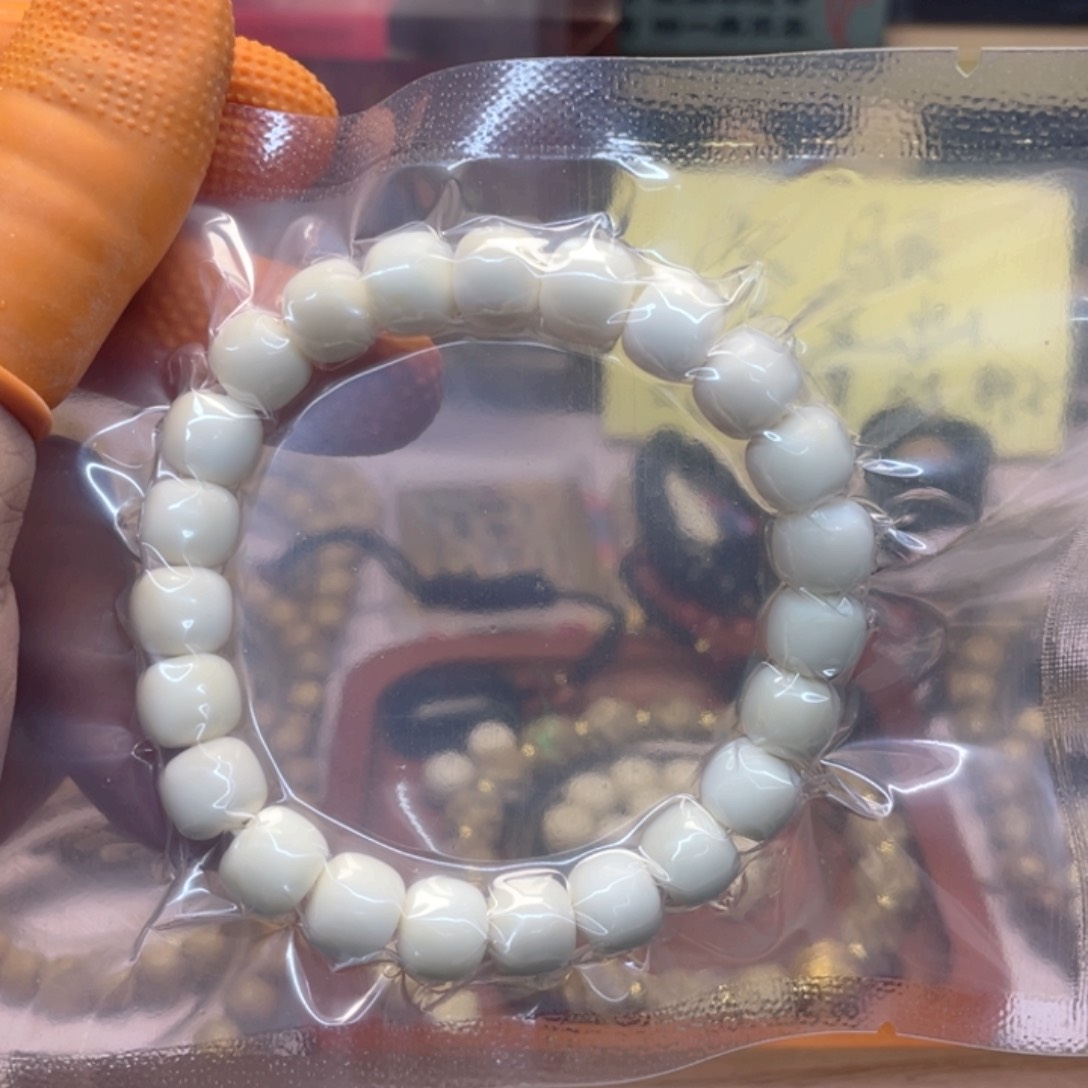 白玉菩提手串༄****（牛奶糖）原白约10