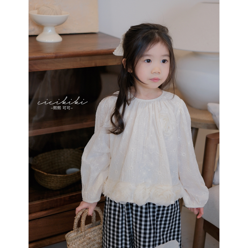 【唐頓庄园】2025儿童童装春夏百搭洋气长袖娃娃衫 熙熙可可WWS2502