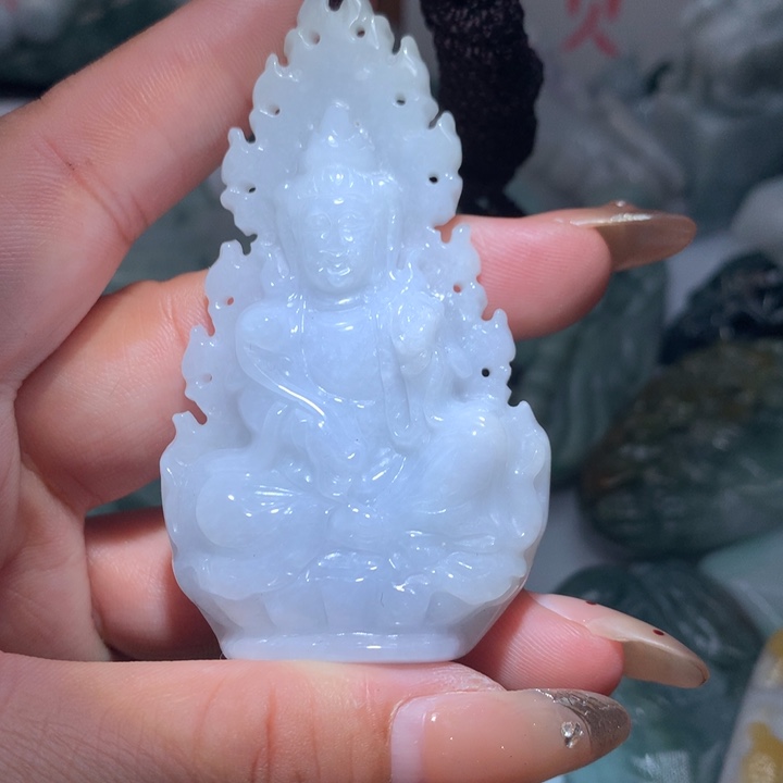 翡翠未镶嵌颈饰保真天然A货翡翠