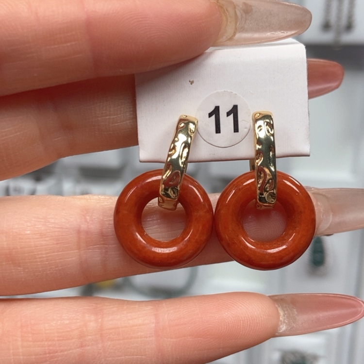 【闪购商品】翡翠耳饰未镶嵌优化耳饰