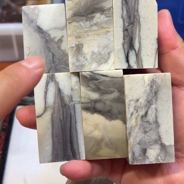 昌化石印石长白石水墨