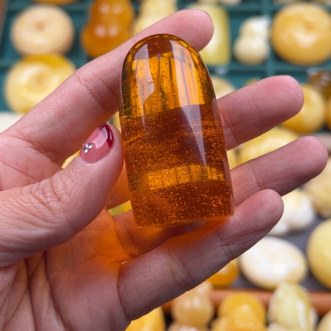 琥珀颈饰未镶嵌纯天然琥珀蜜蜡无优化