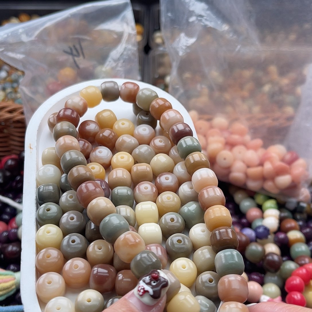 白玉菩提吊坠C/12mm/50+10颗