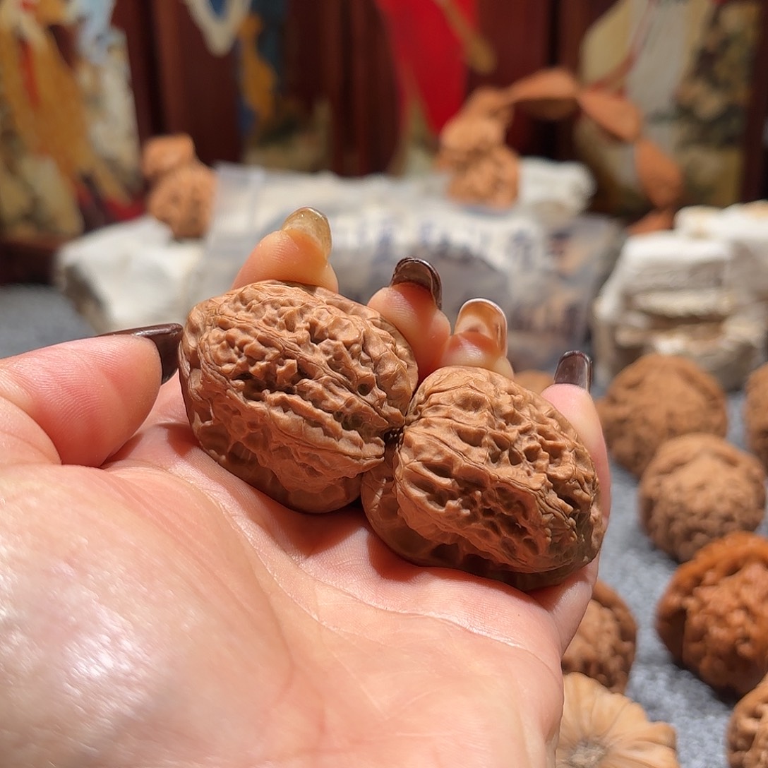 核桃文玩核桃靠山王一对32