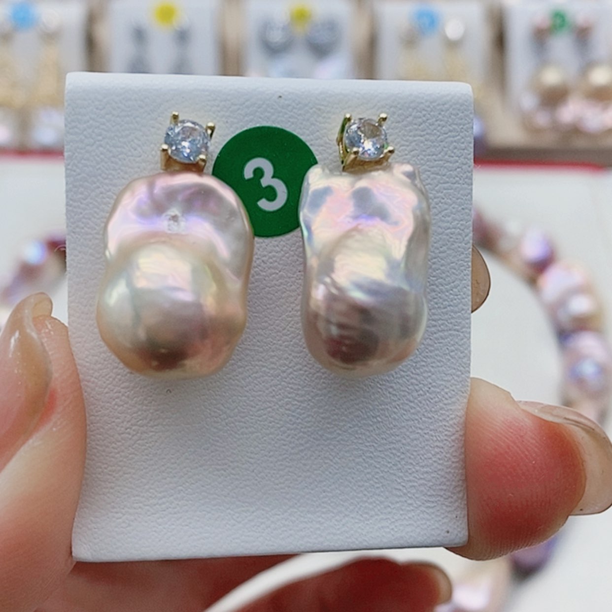 【闪购商品】淡水珍珠耳饰银S925镶嵌