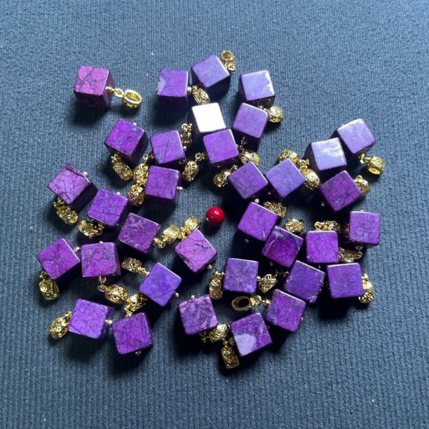 【梵&星】 丝绒紫方糖吊坠  多样性发货SJL24-128