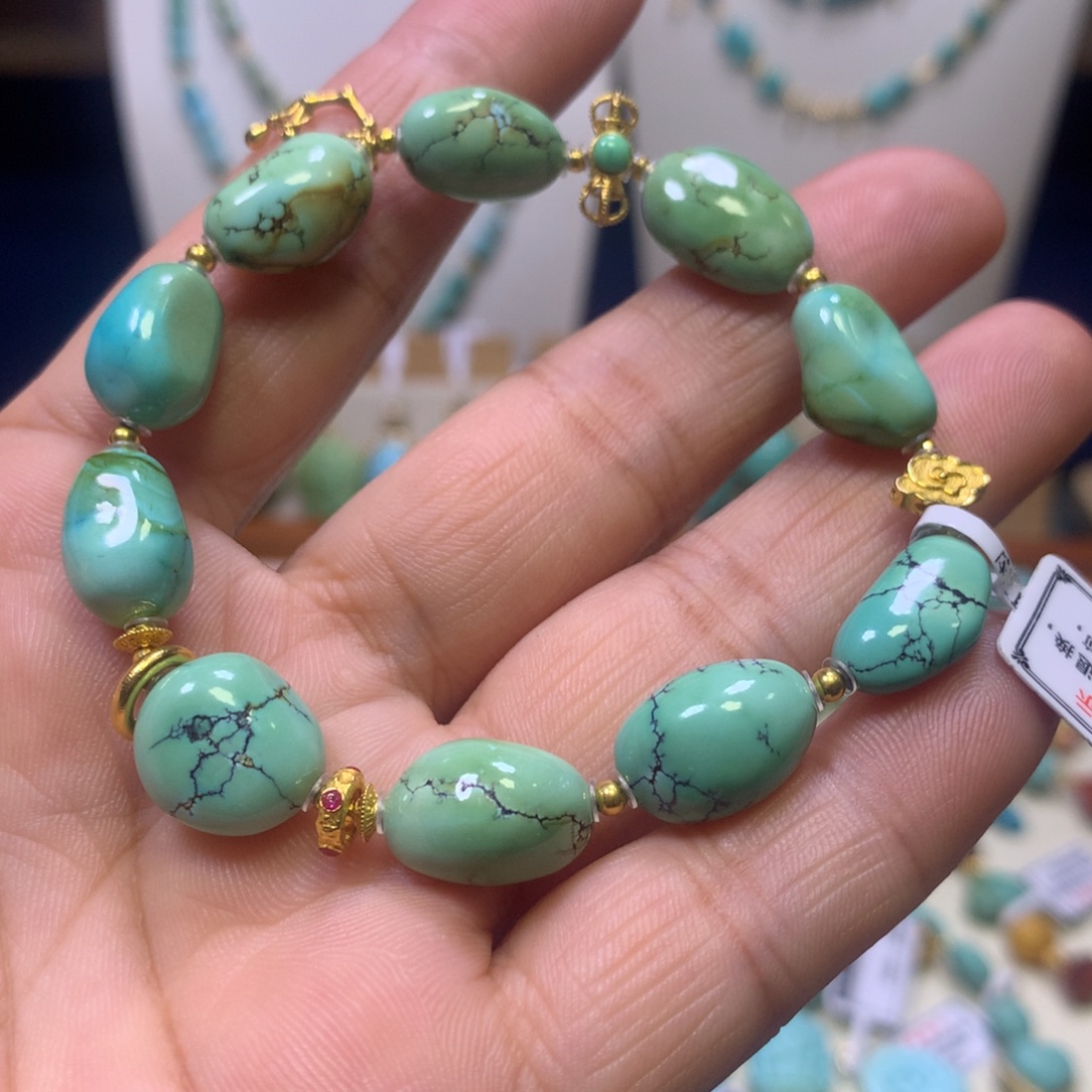 绿松石18K金镶嵌单圈