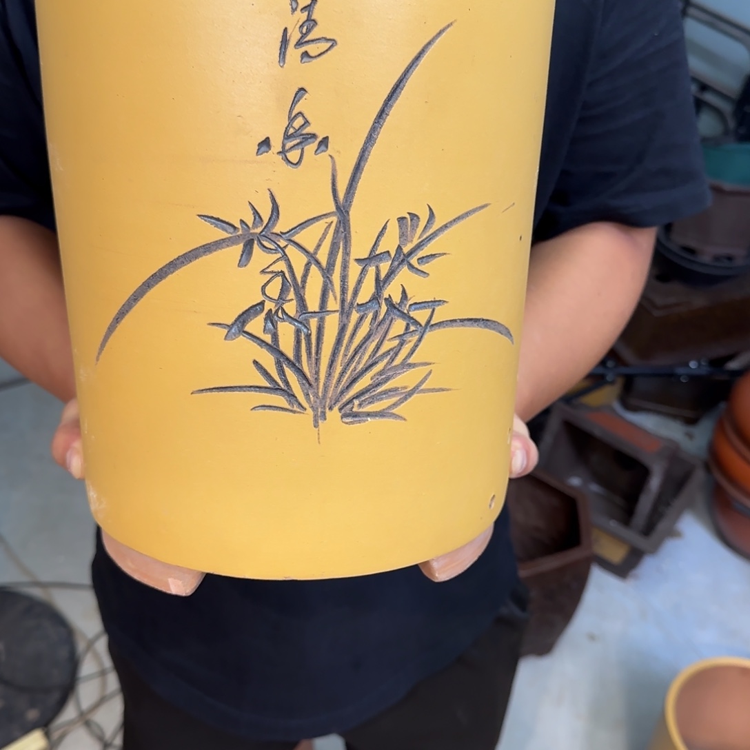 紫砂花盆口径17.22口径
