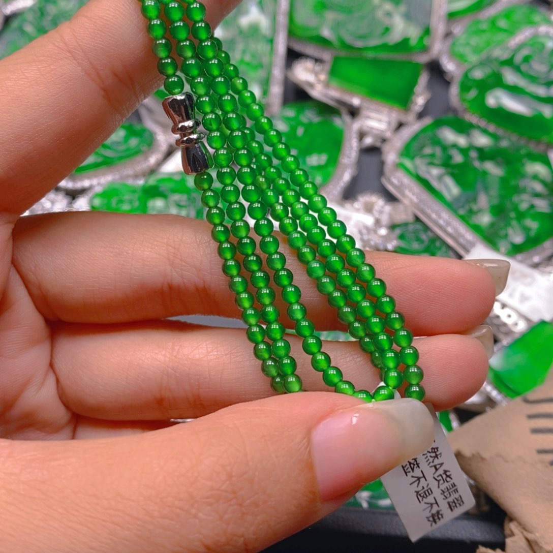 翡翠颈饰银S925镶嵌8888888888