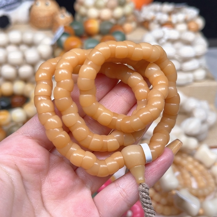 菩提根/象牙果手串十年大肠1.22 37