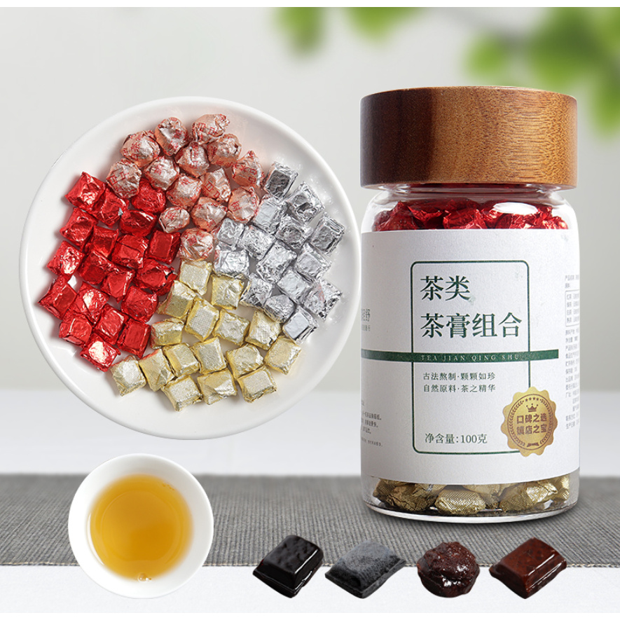 【百年全福號】综合茶类茶膏100克装（红，白，生，熟）